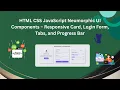 Neumorphic UI Components with HTML CSS JavaScript Modern Soft UI Design Tutorial