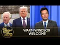 Download Lagu Trump Welcomed to U.K. by Epstein Image on Windsor Castle, Tesla Traps Drivers Inside | Tonight Show