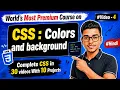 CSS Colors and Background Learn Background Color Image Gradient