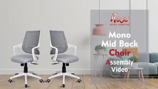 Rose Designer Mono Mesh Mid Back Ergonomic Office Chair Unboxing Assembly Ergonomics Officechair 