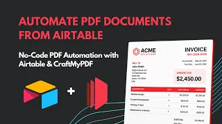 How to Generate PDF Documents from Airtable and CraftMyPDF