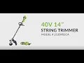 40V 14 String Trimmer - Model 2120902CA