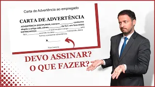 Devo assinar ADVERTÊNCIA, SUSPENSÃO OU JUSTA CAUSA ?