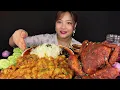 1KG SPICY MUTTON FAT😱WHOLE CHICKEN CURRY🔥WITH BASMATI RICE & CHILLIES🌶️ | NEPALI MUKBANG | BIG BITES