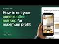 How to Set Your Construction Markup for Maximum Profit Profit First Method for Contractors