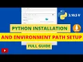 python ENVIRONMENT variable PATH setup PYTHON FULL GUIDE WINDOWS 11 2022