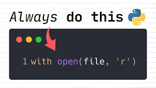 THIS Is The Best Safest Way To Open Files In Python