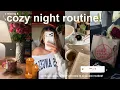 COZY PRODUCTIVE night routine relaxing night working out grocery haul cooking self care