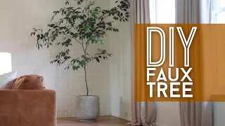 DIY Faux Tree // Easy decor idea with high impact