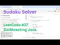 Sudoku Solver using Backtracking in Java LeetCode Challenge