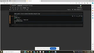 Print reverse list using For loop and in-built function in Python