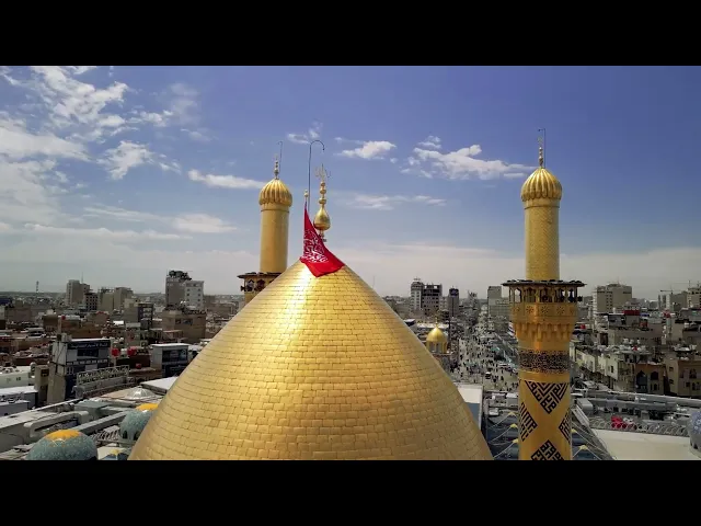 فيديوهات خام جوي (درون)  افقي لحرم ابي الفضل العباس عليه السلام (8) بدون حقوق و بدقة 4k 60p
