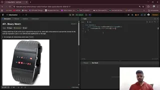 LeetCode 401 Binary Watch 17-02-2026 Easy Explanation
