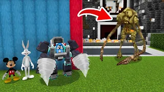 ماين كرافت لكن ديفور و باغز باني و ميكي ماوس انتقمنا من الوحش 