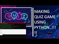 How to make a quiz game using python code
