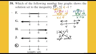 ACT Practice Question YELLOW Algebra 58
