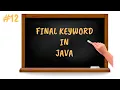 Final keyword in Java Java Tutorial for Beginners in Tamil