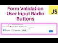 form validation radio button in javascript Javascript tutorial for beginners - 35