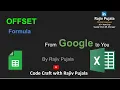 39 Master OFFSET Function in Excel Google Sheets Simplified by a Googler
