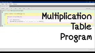 Program To Print Multiplication Table Of Any Number CodingMachine Program