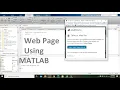 How to open a web page using matlab open website using matlab web in matlab