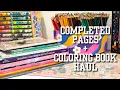 March 2026 Completed Pages Coloring Book Haul