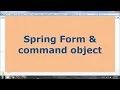 20 SpringMVC Form and command object