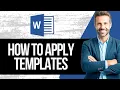 How to Apply a Template to existing document in Word