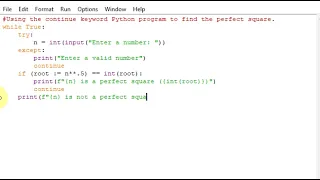 python program to find perfect square