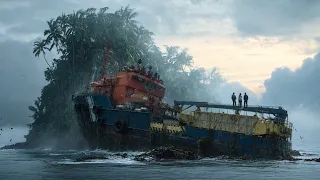 Depois de uma misteriosa tempestade um navio de exploração fica preso em uma ilha impossível de sair