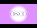 6 Minute Lavender Lilac Purple Aesthetic White Circle Aura Timer With End Sound