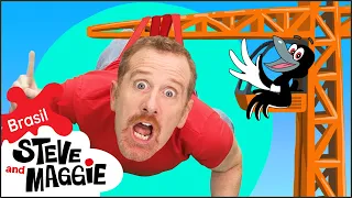 Veículos de Construção Divertidos e Mais para Crianças com Steve and Maggie Brasil