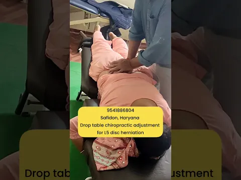 Drop table chiropractic adjustment for L5 disc herniation #shorts