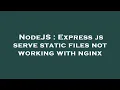 NodeJS Express js serve static files not working with nginx