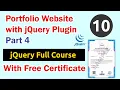 Portfolio Website with jQuery Plugin Part 4