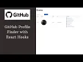 Github Profile finder With React Hooks