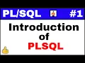 Tutorial Introduction of PLSQL