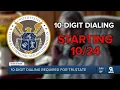 513 859 area codes to dial 10 digits for local calls