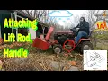 Attaching lift Rod and Handle and Handle Support for Snowblower