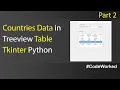 Find Countries Data and Show in tkinter Treeview Table in Python