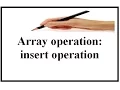 Array operation insert operation