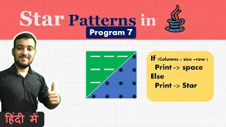 Star Pattern Program in Java - 7 Coding Wallah