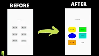 HOW TO CREATE SIMPLE CUSTOMIZED BUTTONS - ANDROID STUDIO TUTORIAL 2022 JAVA FOR