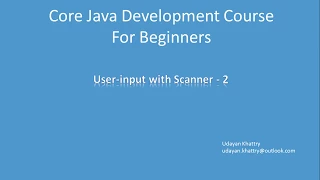 Using Scanner to accept String input
