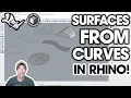 How to Create SURFACES from Curves and Edges in Rhino