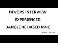 FOURTH DEVOPS INTERVIEW EXPERIENCED REALTIME QUESTIONS TELEPHONIC ROUND