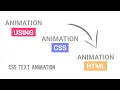 Simple Text Animation Using HTML CSS