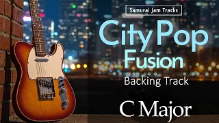 City Pop Fusion Guitar Backing Track in C Major - Midnight Vibes
