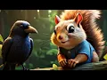The Crow the Squirrel and the Walnut Moral Story for Kids Toony Tales World