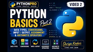 Python Programming Basics Lecture-2 Data Types Assignment Arithmetic Operators